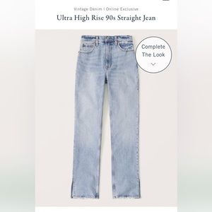 Abercrombie 90’s Straight Ultra High Rise 23/000L (long)